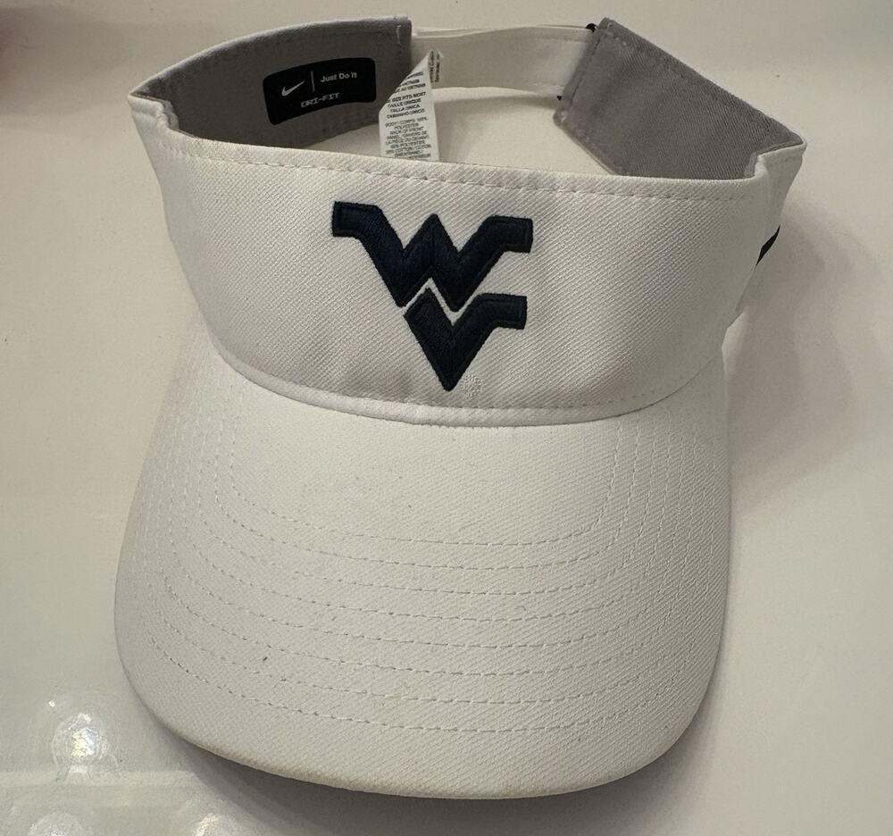 Nike West Virginia Mountaineers Dri-Fit Adjustable Visor White One Size